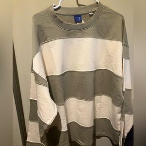 Jack & Jones original brand cream combo crew neck sweater shirt size XL new nwt